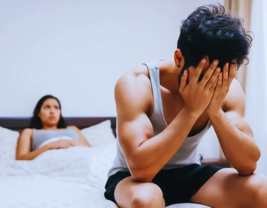 Image of upset man in need of erectile dysfunction treatment Hertford